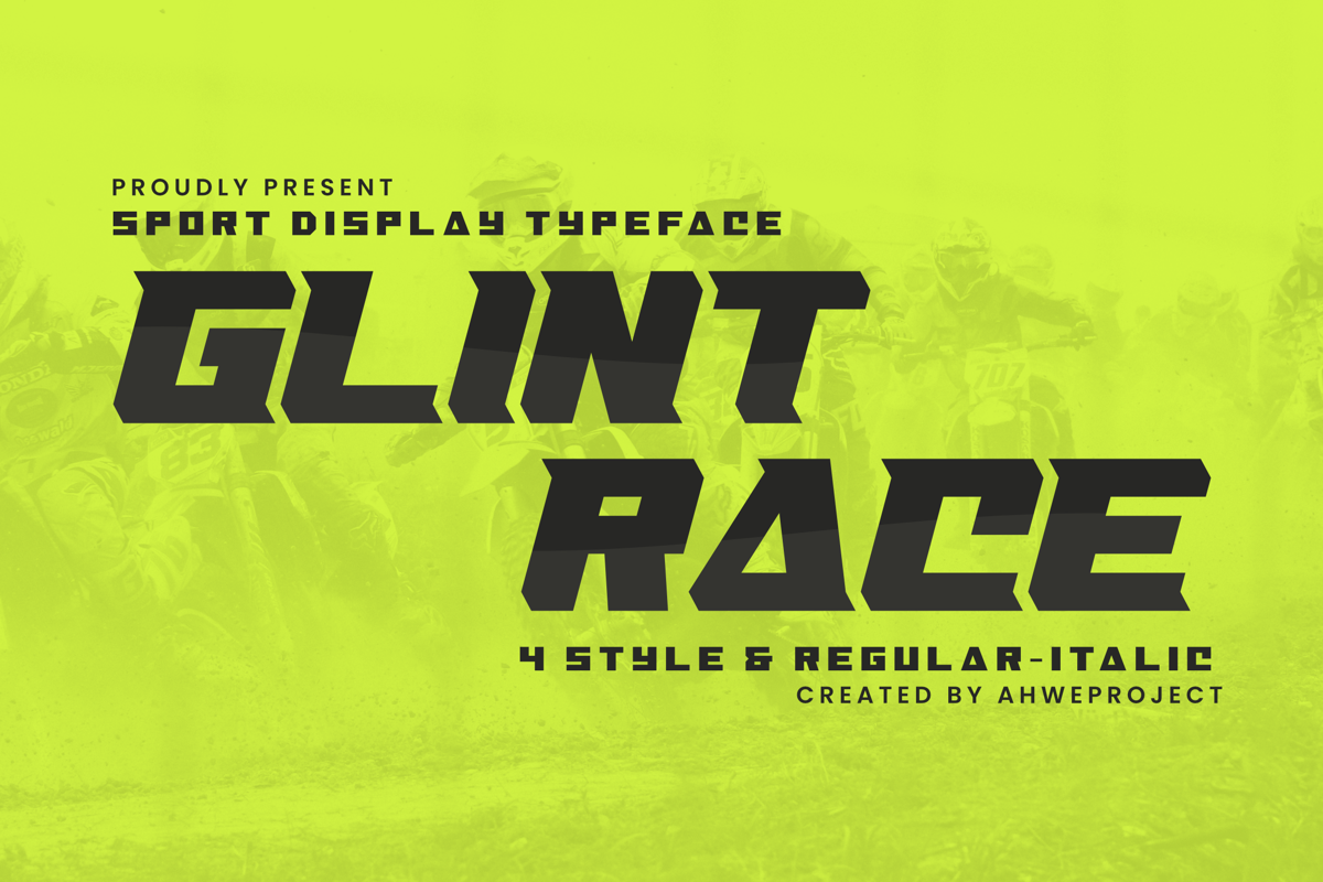 Glint Race Font | ahweproject | FontSpace