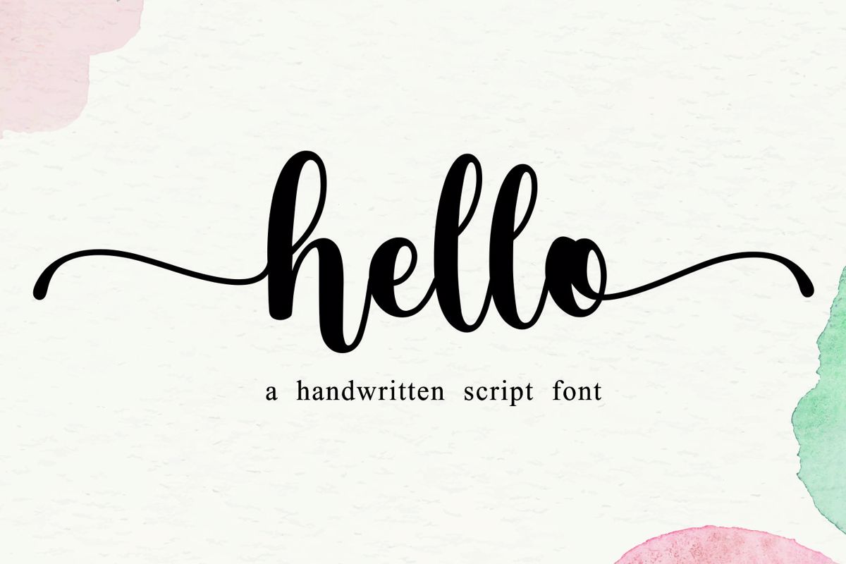 Hello Font | Mozarella | FontSpace