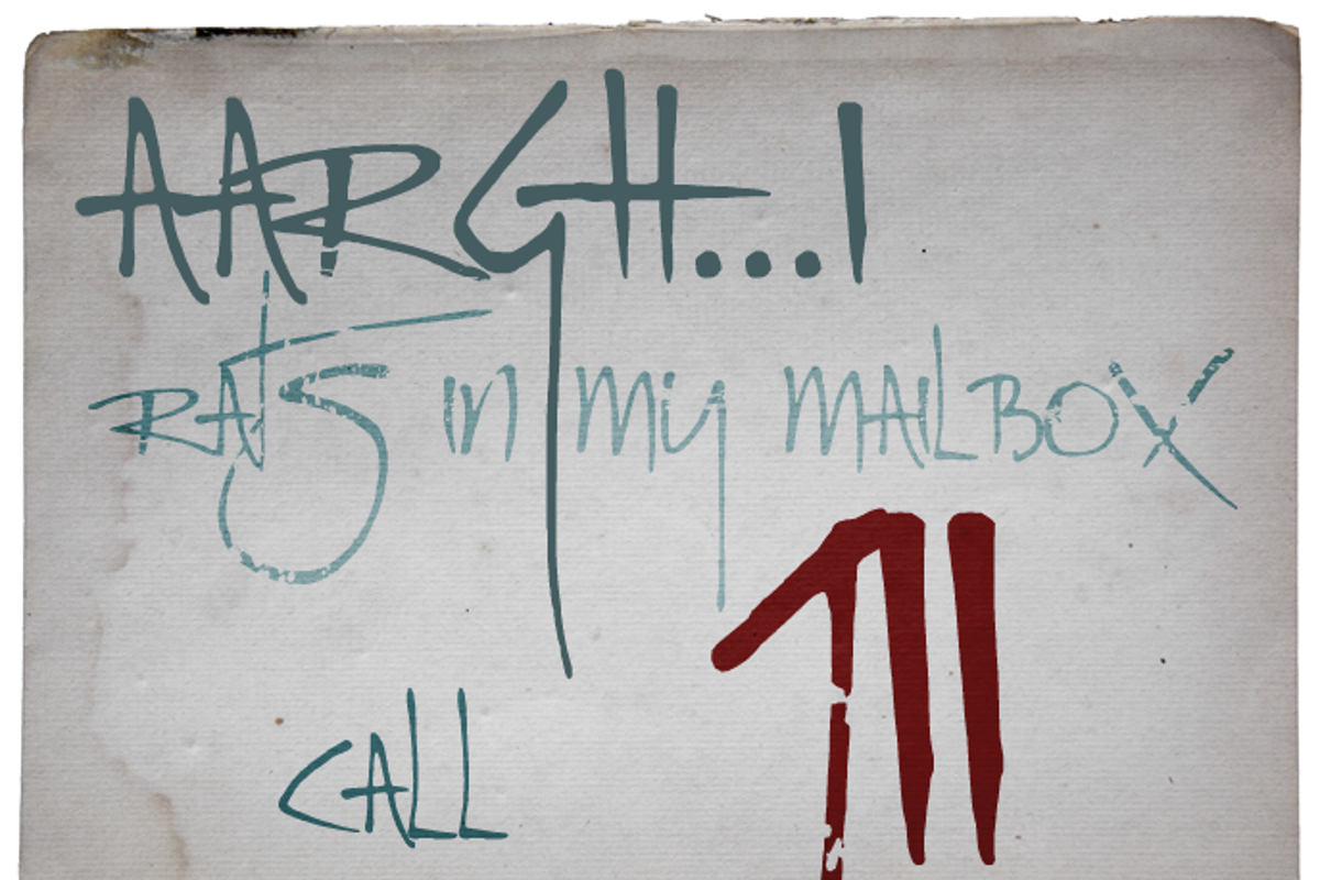 Rat Infested Mailbox Font David Kerkhoff FontSpace