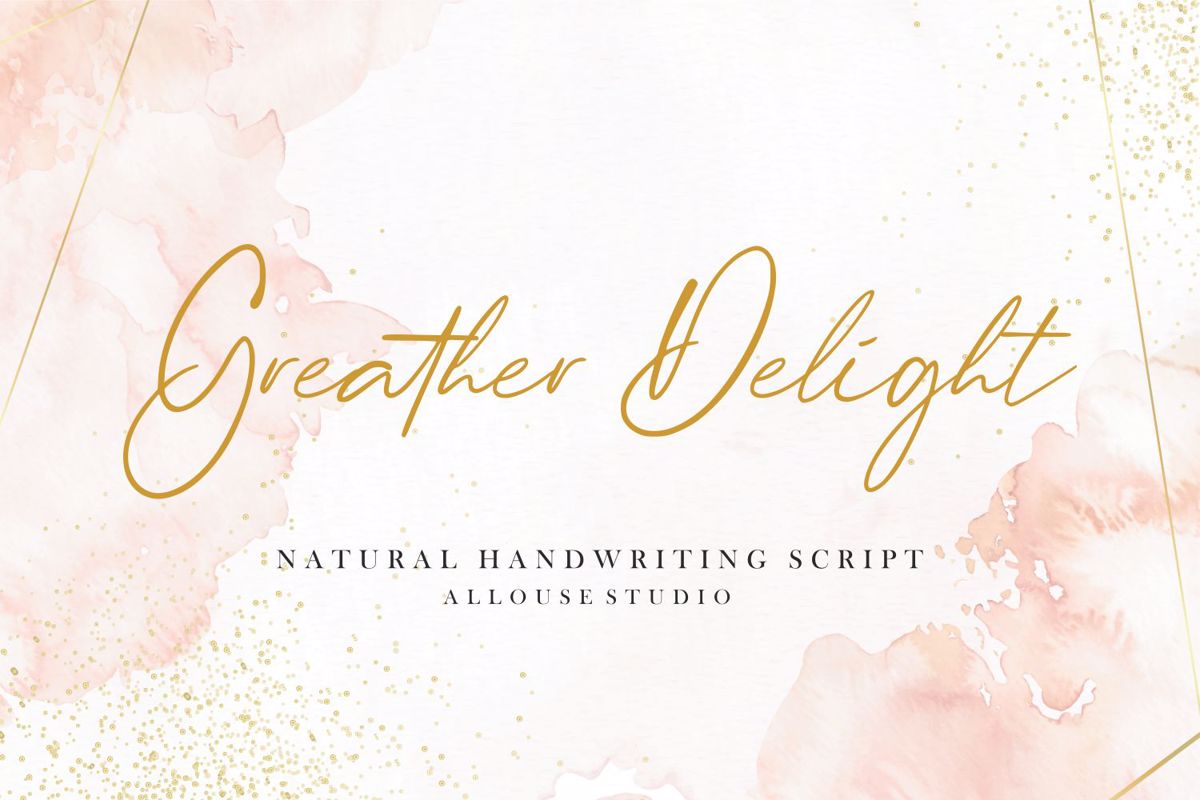 Greater Delight Font | Allouse.Studio | FontSpace