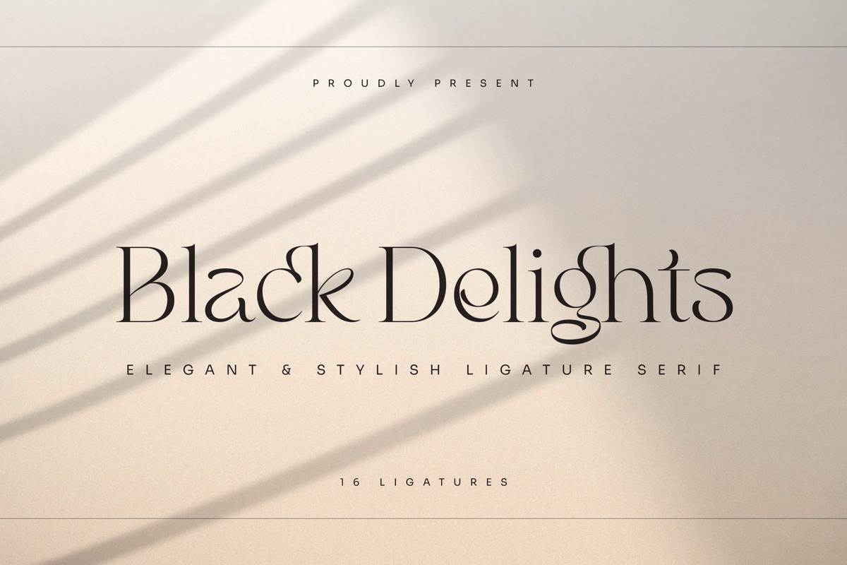 Black Delights Font | mokatype | FontSpace