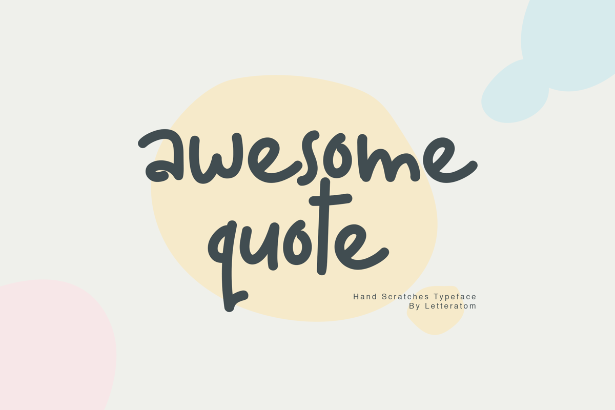 Awesome Quote Font Letteratom FontSpace