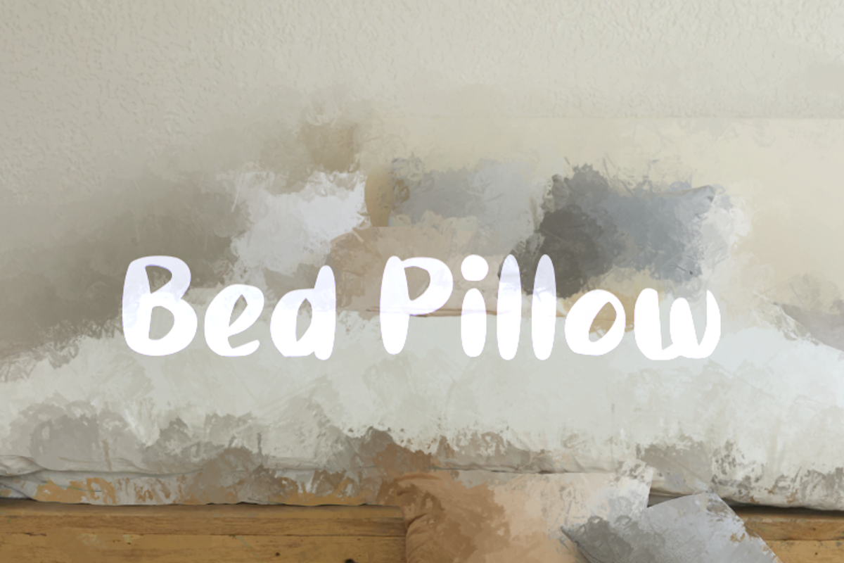 B Bed Pillow Font wepfont FontSpace