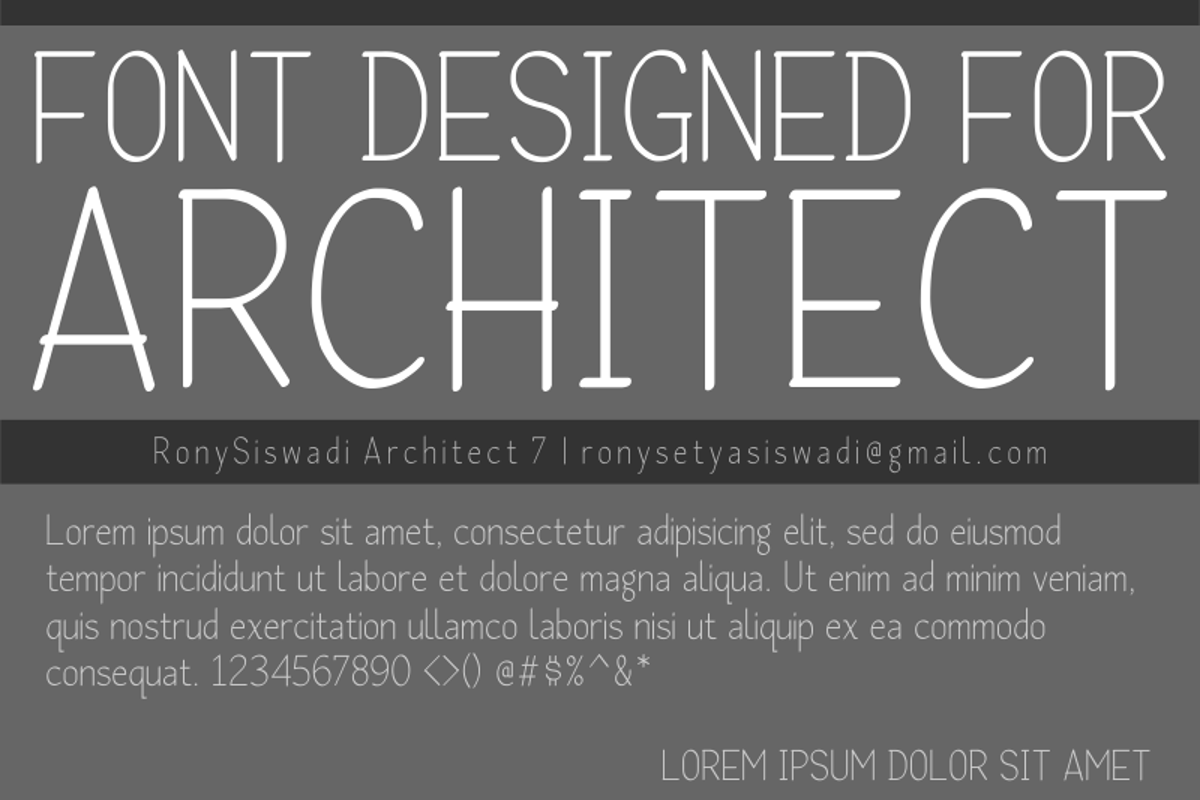 Rony Siswadi Architect 7 Font - Free Download