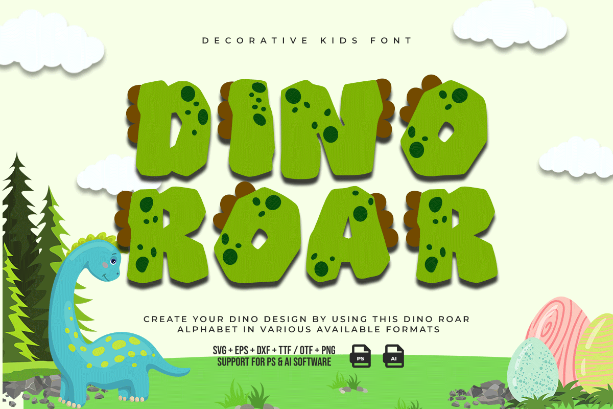 Dino Roar Font | Fontkong | FontSpace