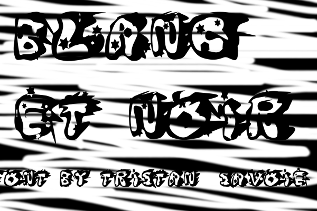 Blanc et Noir Font TristanSavoie FontSpace