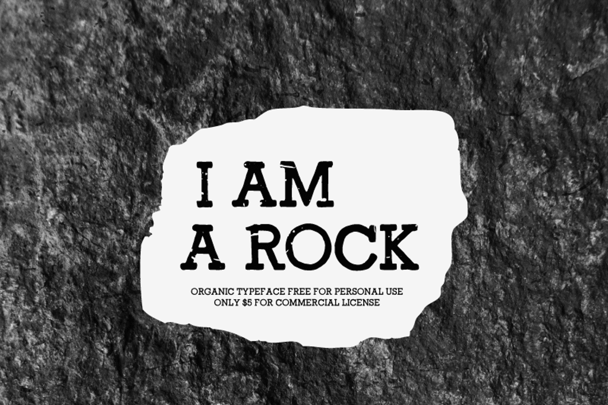 I Am a Rock Font HENRIavecunK FontSpace