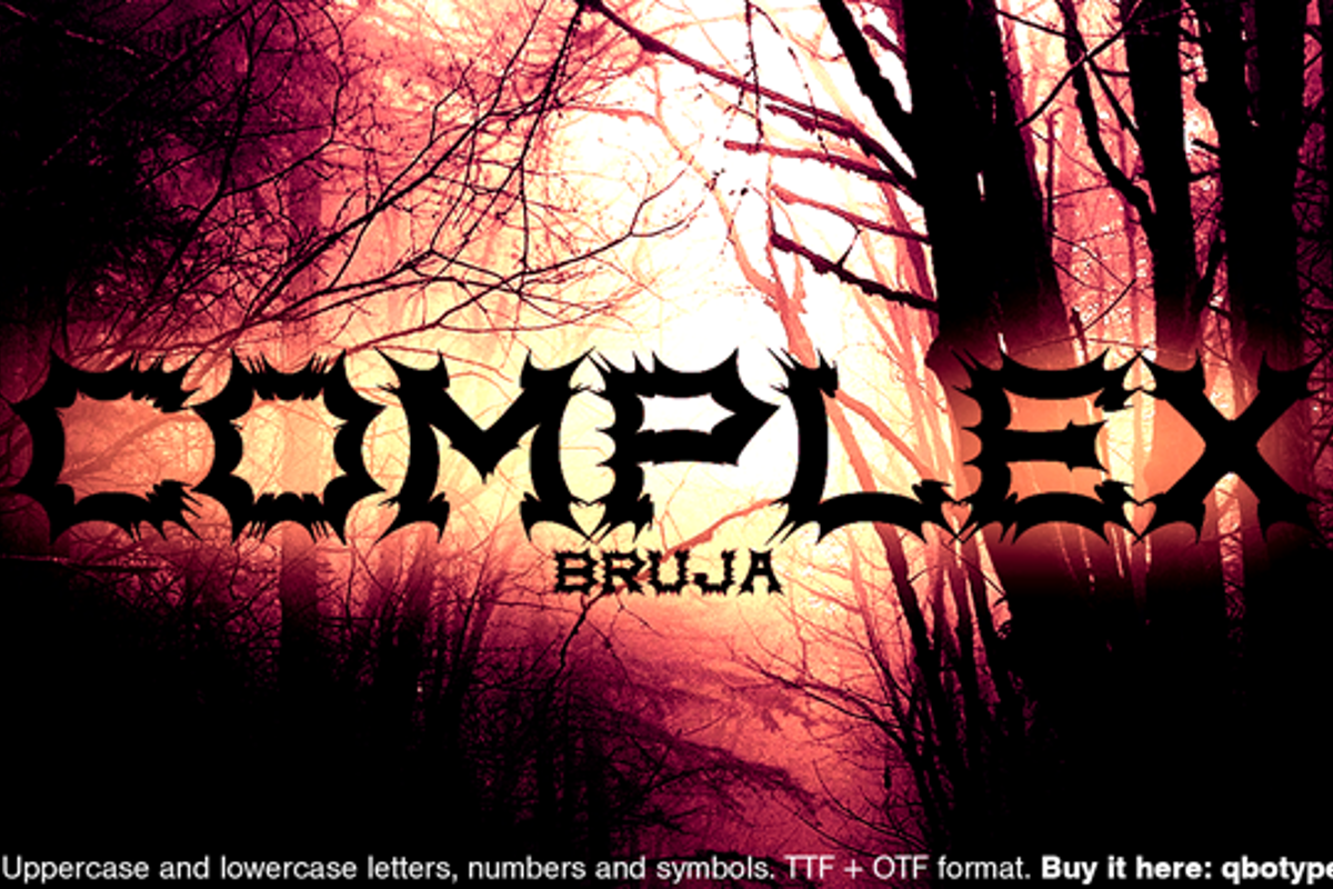 Complex bruja Font | Qbotype Fonts | FontSpace