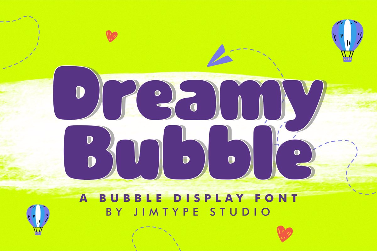 Dreamy Bubble - Display Cricut Font | Jimtype Studio | FontSpace