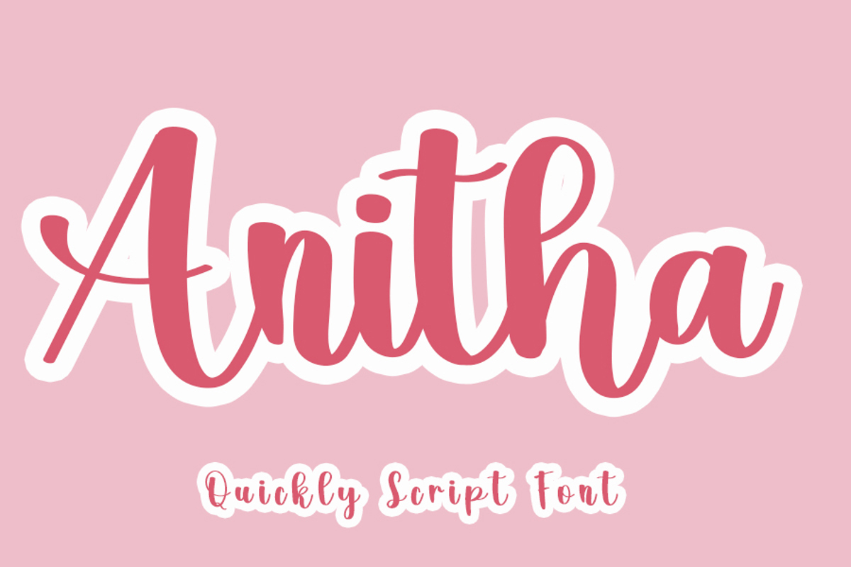 Anitha Font | FreshTypeINK | FontSpace