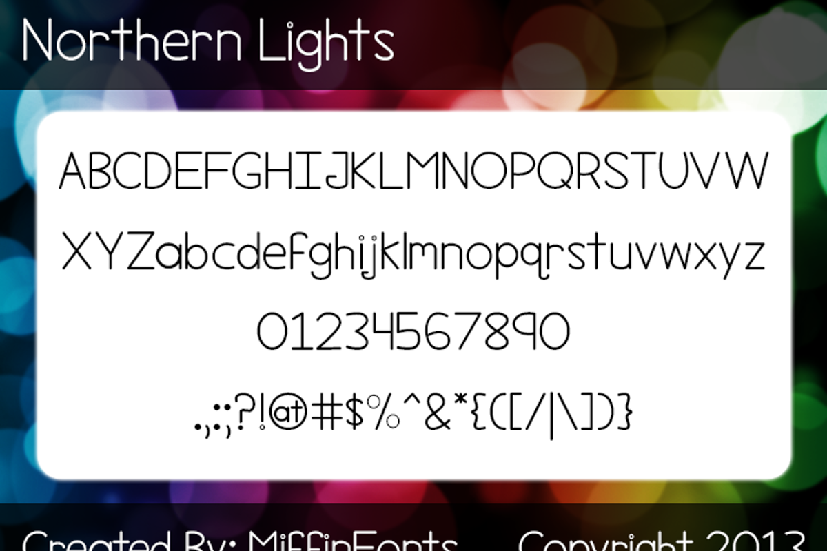 Northern Lights Font Misti's Fonts FontSpace