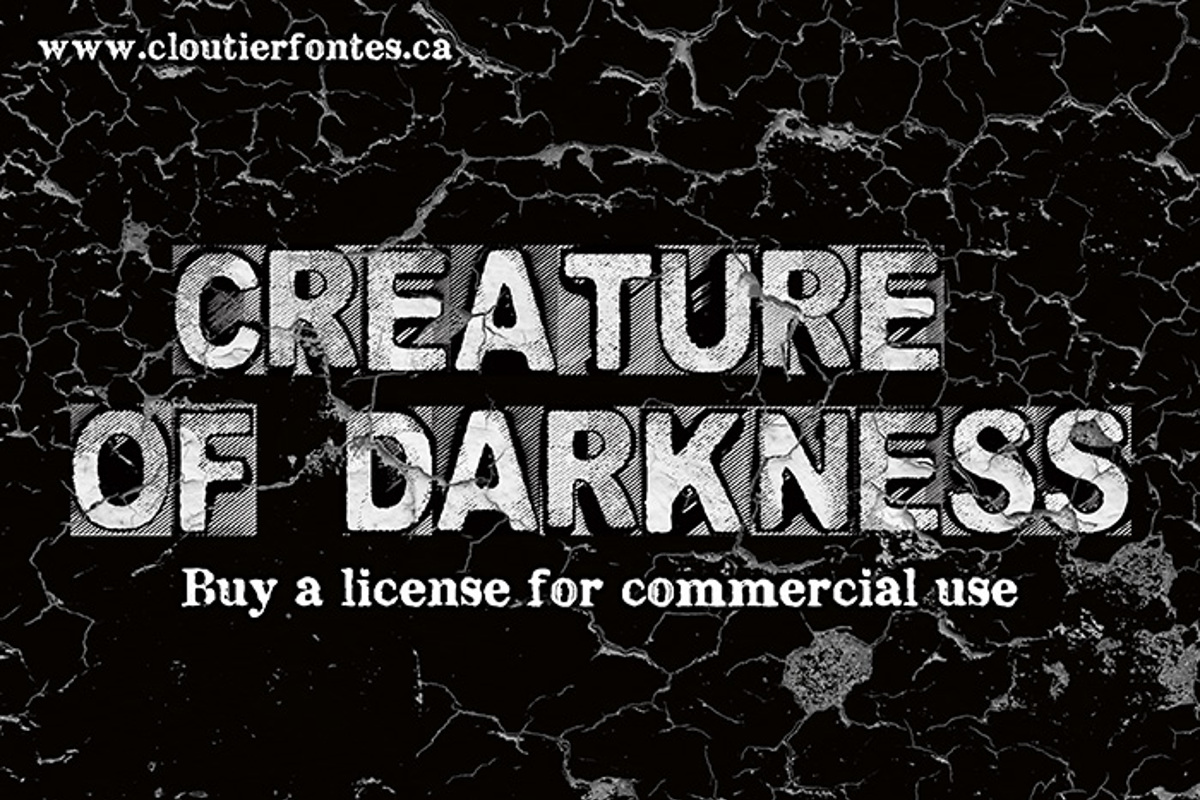 CF Creature of Darkness Font - Free Download