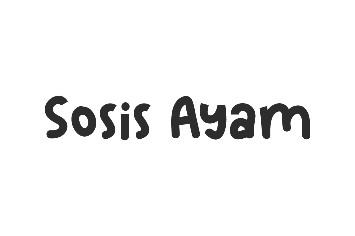 Sosis Ayam Font NihStudio FontSpace Sosis ayam font nihstudio fontspace