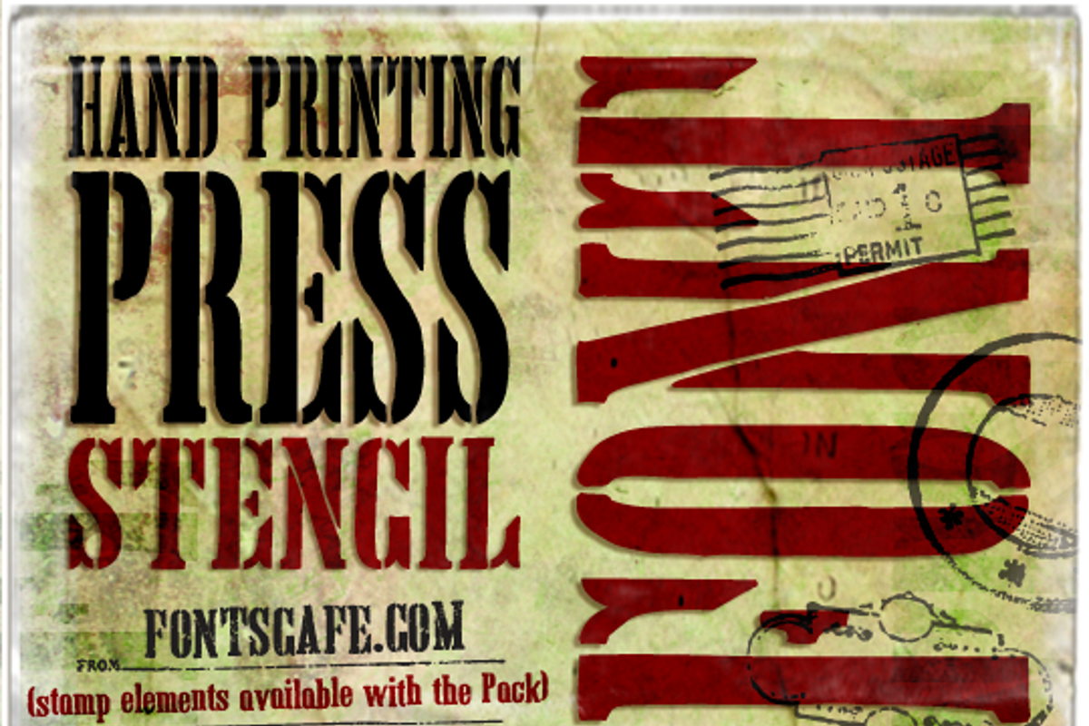 hand-printing-press-stencil-font-fontscafe-fontspace