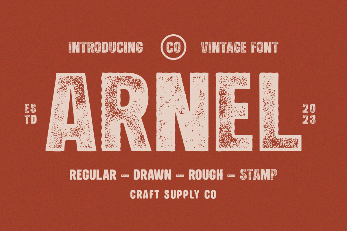 Arnel Vintage Stamp Font craftsupplyco FontSpace