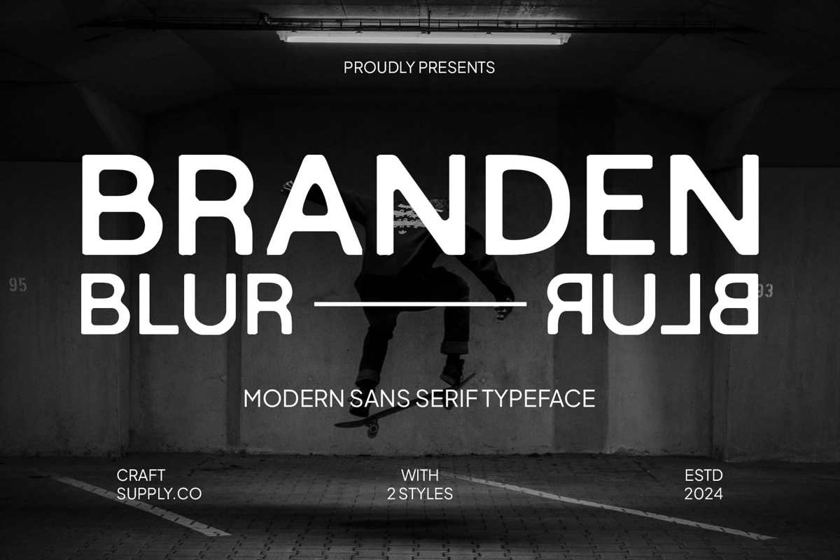 Branden Blur Font | craftsupplyco | FontSpace