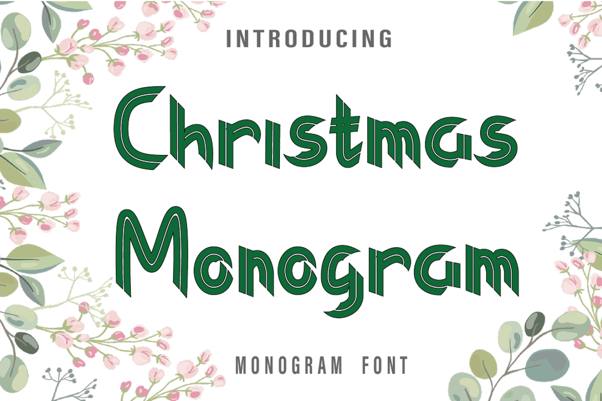 Reindeer Dust - Christmas Split Monogram Font (360088)