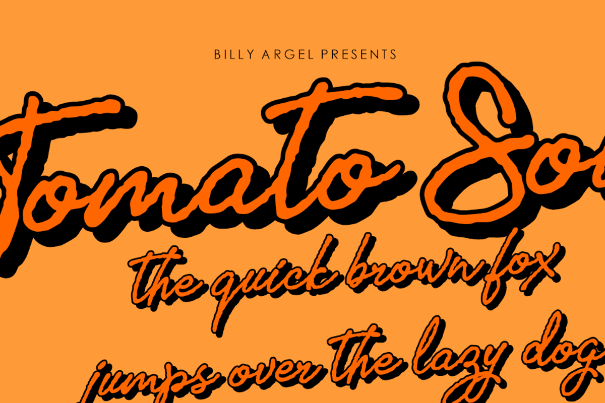 Tomato Soup Font Billy Argel Fonts FontSpace