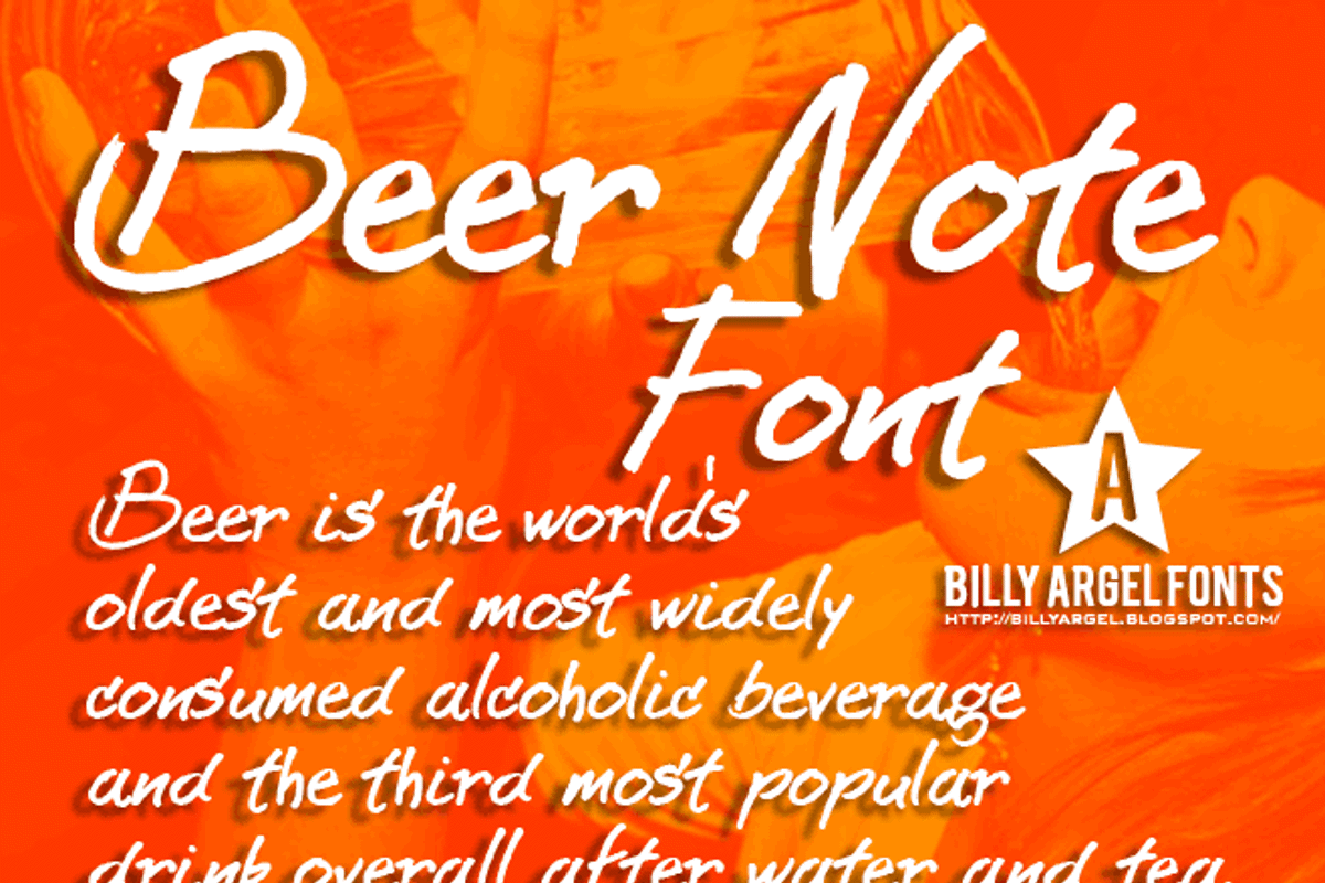 BEER NOTE Font | Billy Argel Fonts | FontSpace