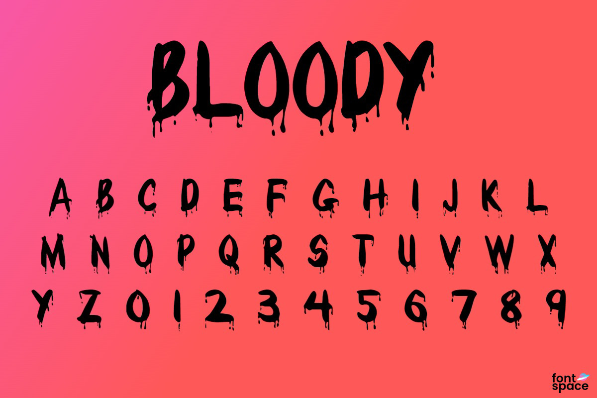 Bloody Font | James Fordyce | FontSpace