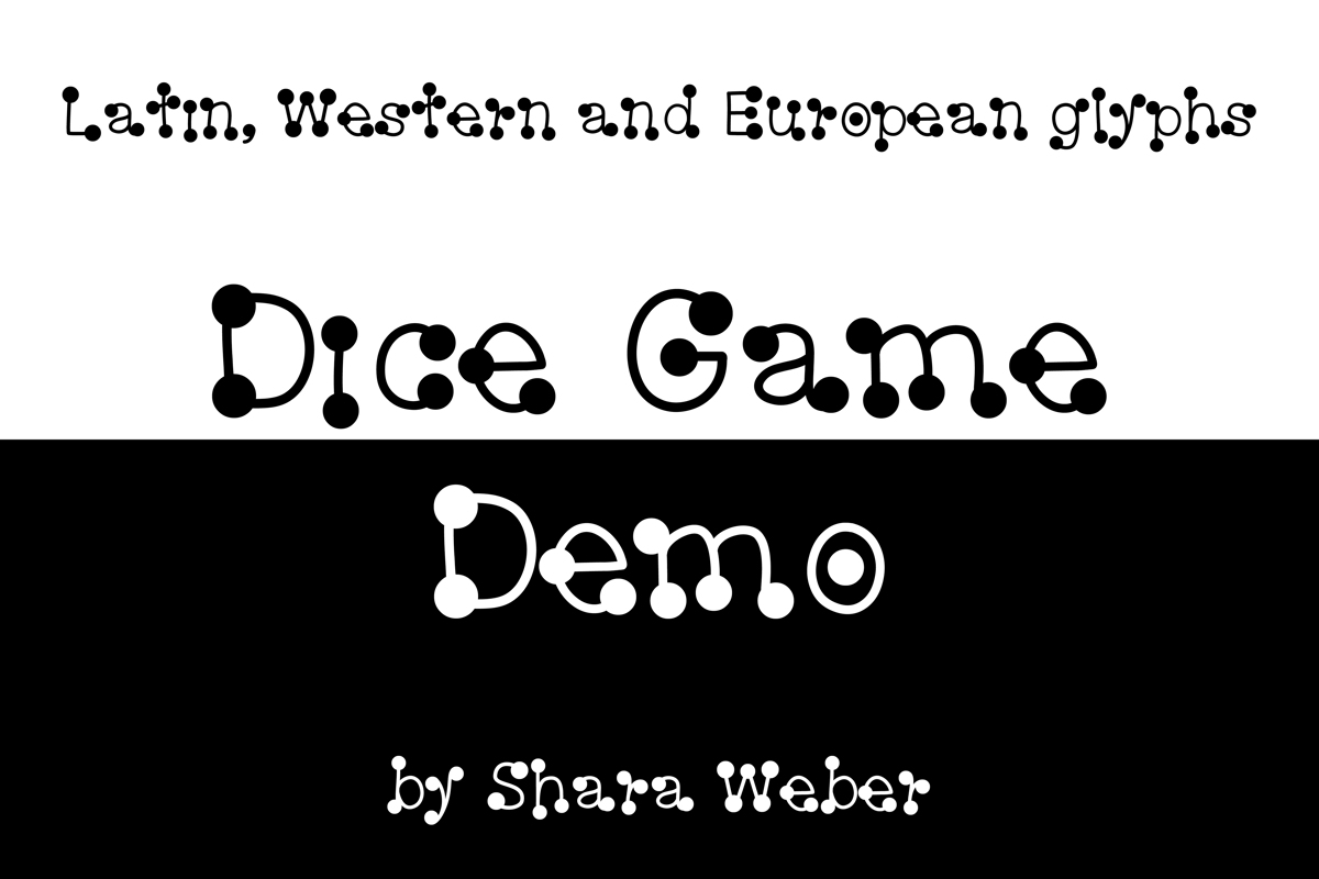 Dice Game Font Shara er FontSpace