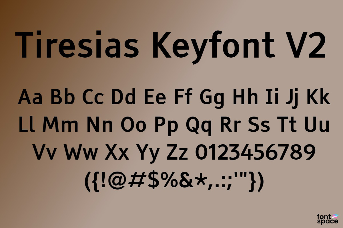 Tiresias Keyfont Font The Royal National Institute for the Blind