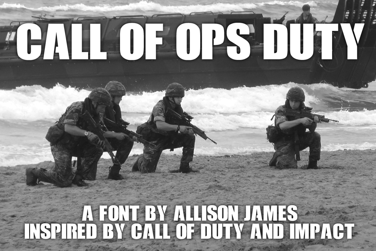 Call Of Ops Duty Font Chequered Ink FontSpace