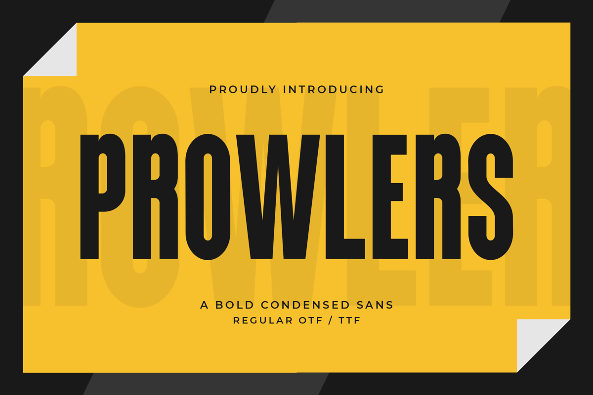 PROWLERS Trial Font typefactory FontSpace