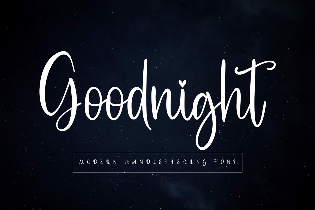 Goodnight Font | goodrichees | FontSpace