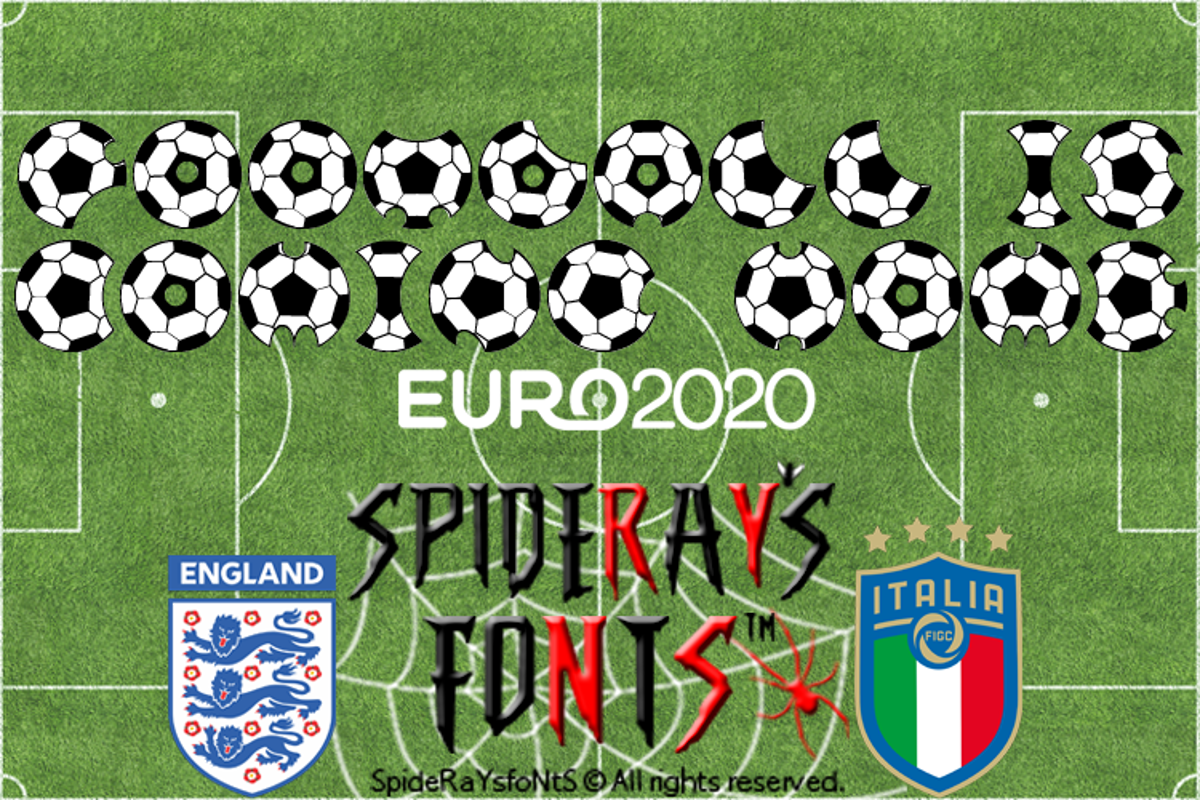 FOOTBALL IS COMING HOME Font SpideRaYsfoNtS FontSpace