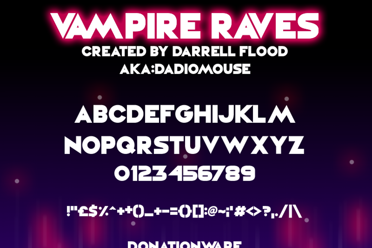 Vampire Raves Font Darrell Flood FontSpace.