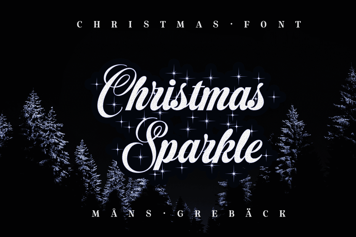 Christmas Sparkle Font Måns Grebäck Fontspace