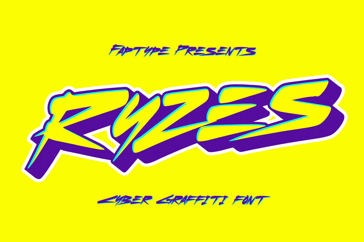 Ryza Lettering Sample Ryzes Font - Free Download
