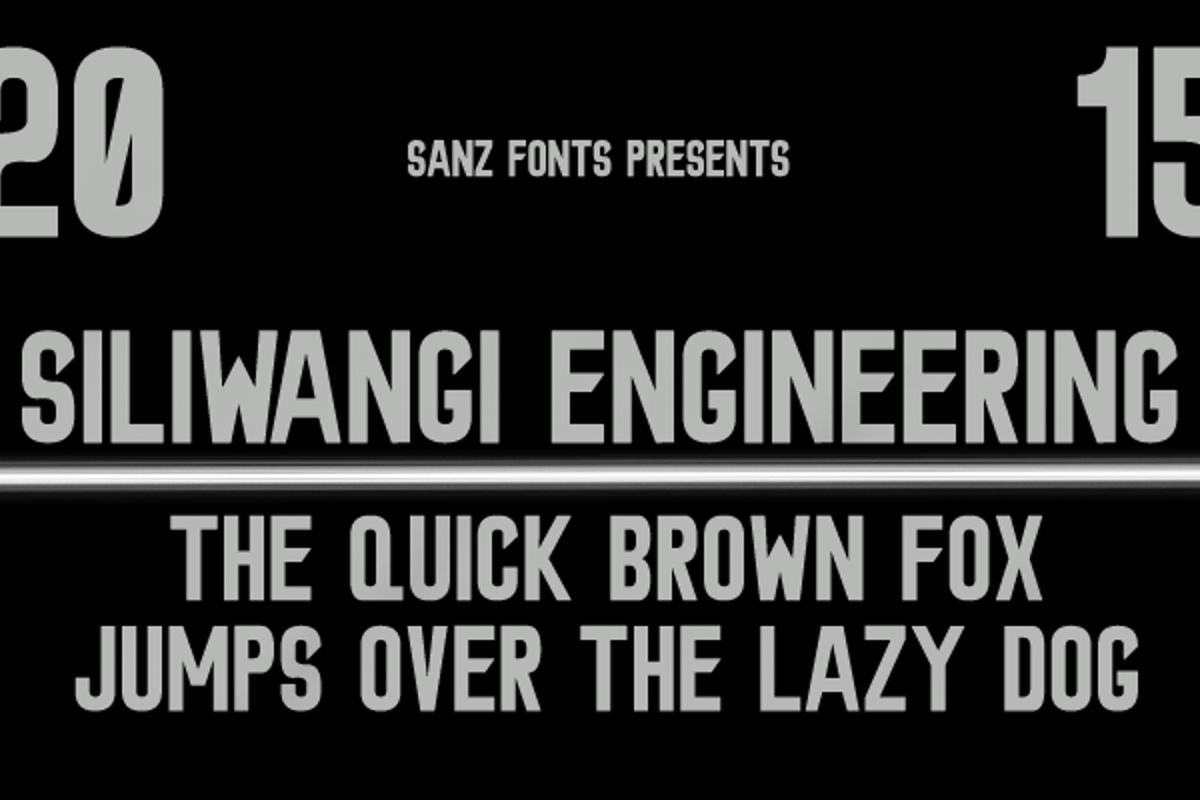 Siliwangi Engineering Font 'Sanz Fonts FontSpace