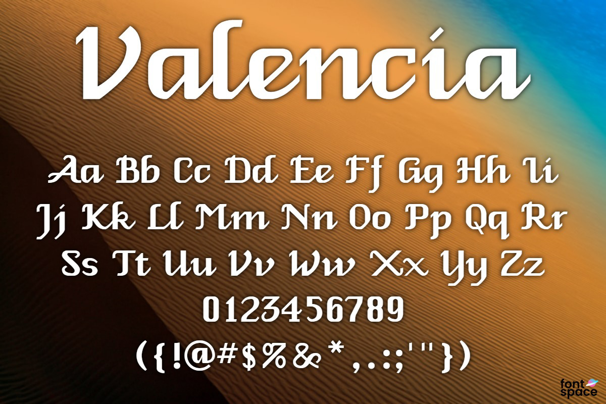 Valencia Font Kreative Korporation FontSpace