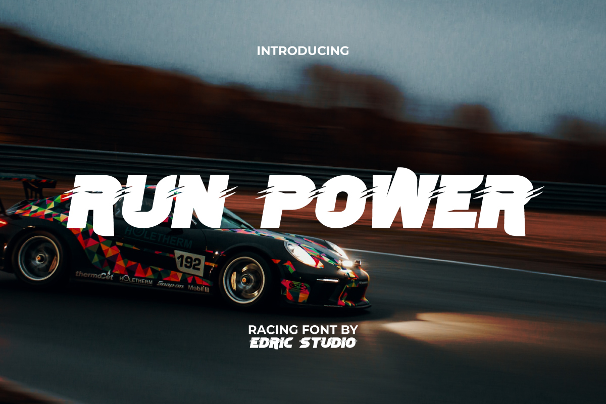 Run Power Font | Edric Studio | FontSpace