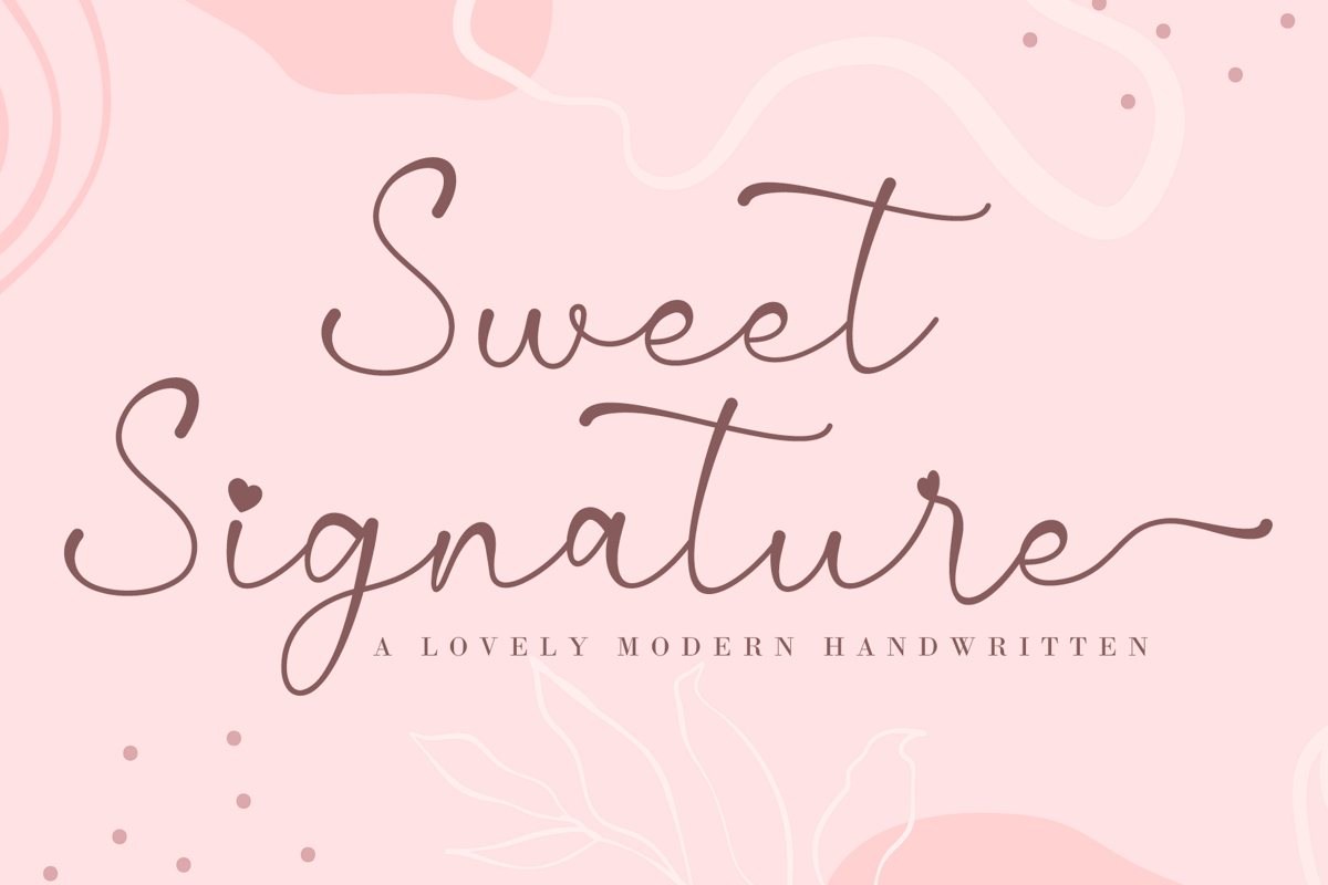 Sweet Signature Font | AEN Creative Studio | FontSpace