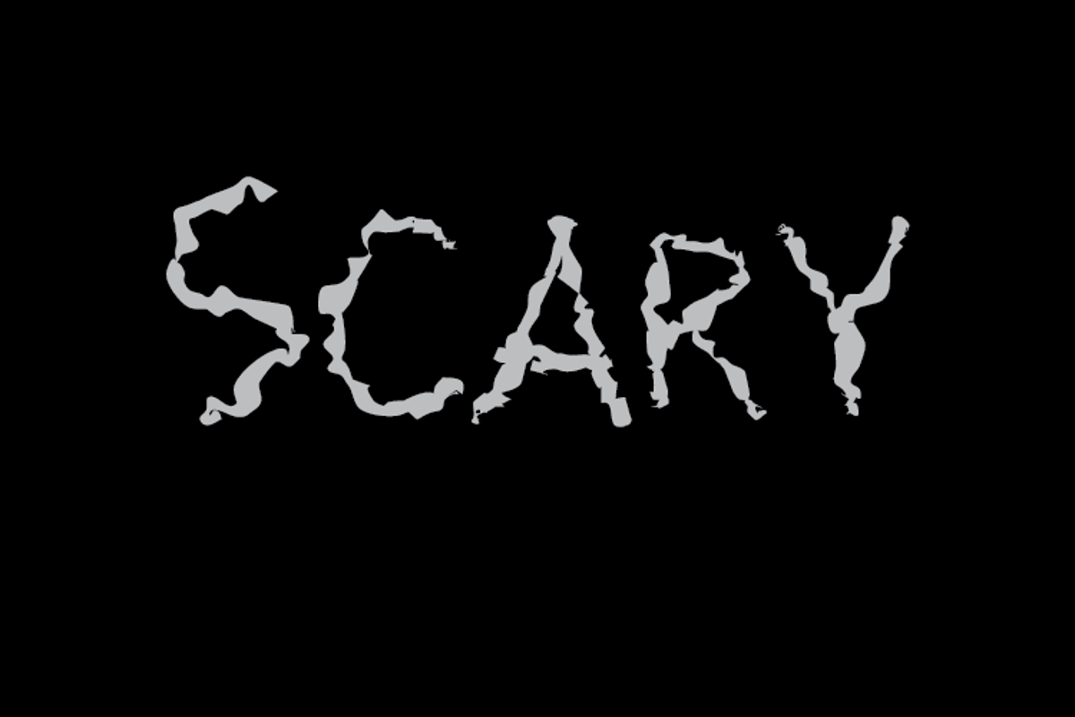 scariest text font