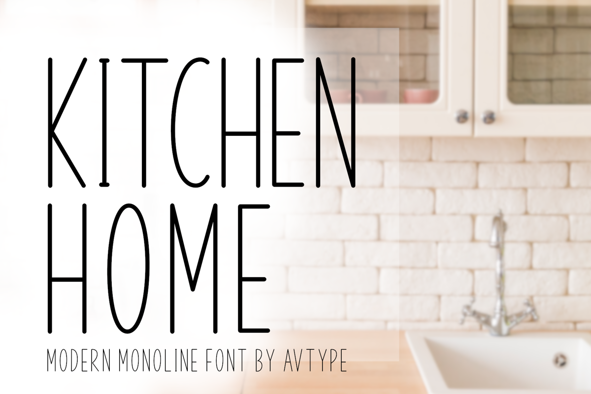 Kitchen Home Font AV Type FontSpace
