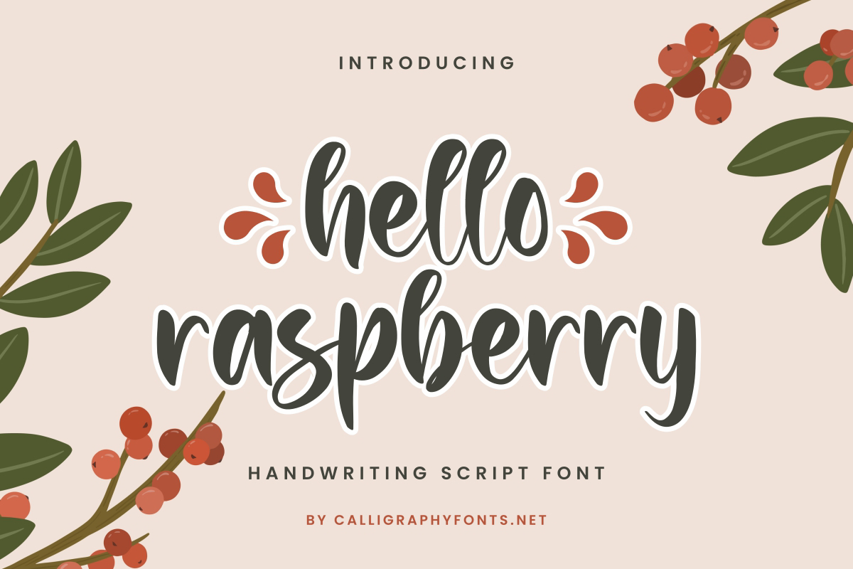 Hello Raspberry Font - Free Download