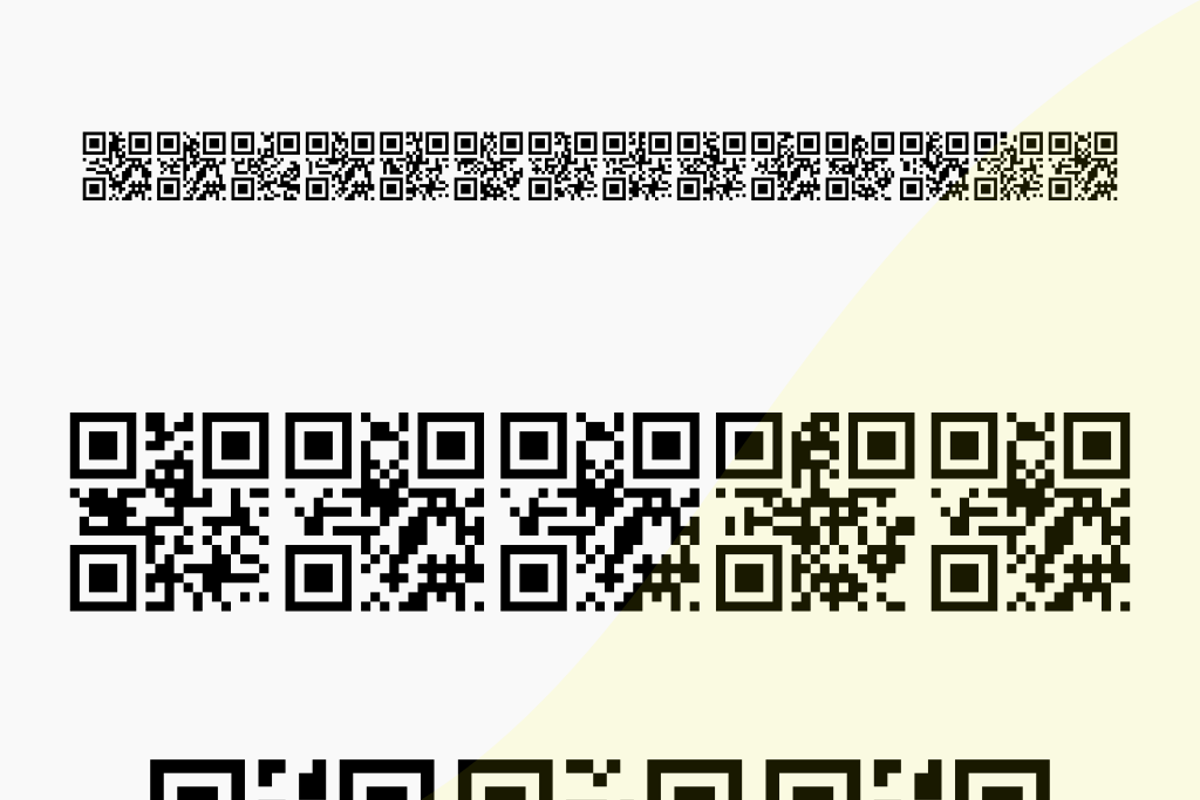 Шрифт код. QR шрифт.