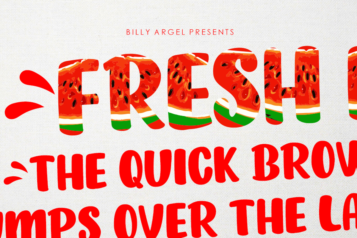 FRESH FRUIT Font | Billy Argel Fonts | FontSpace