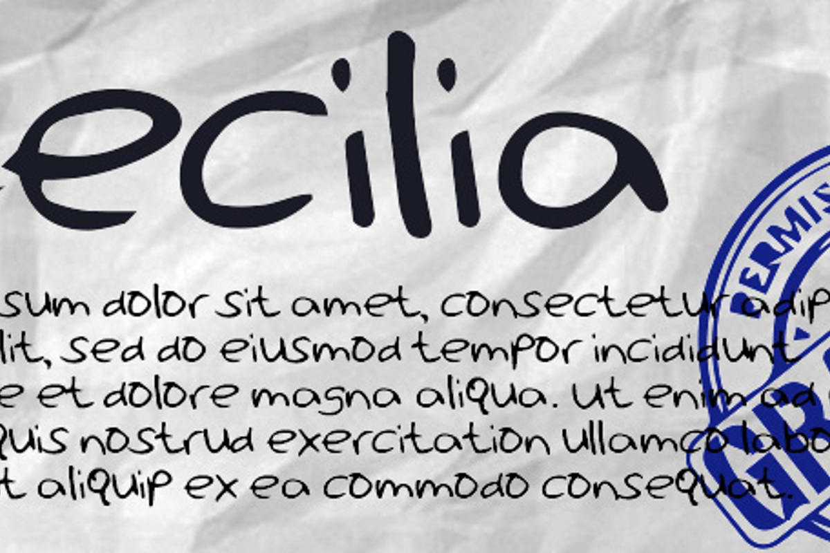 Cecilia Font VVB DESIGNS FontSpace