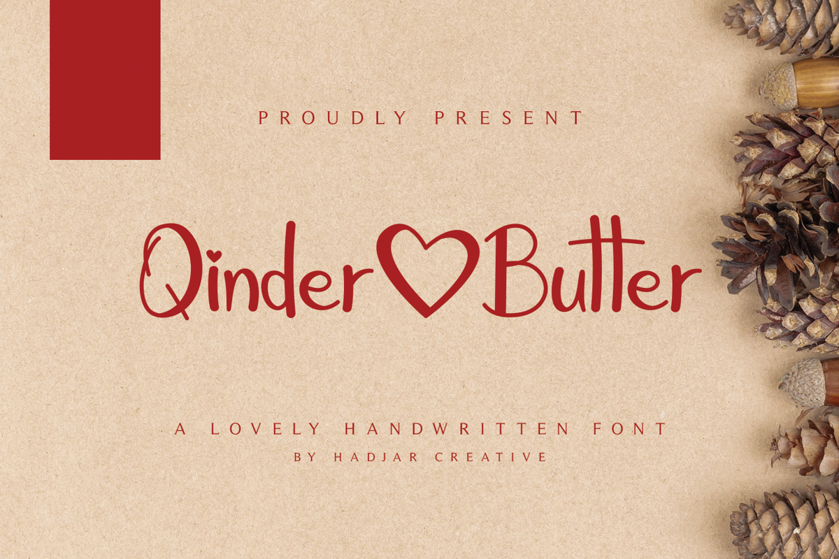 Qinder Butter Font hadjarcreative FontSpace