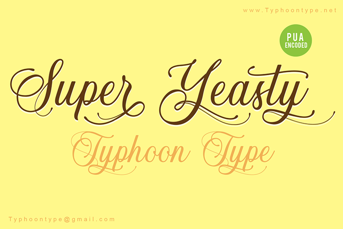 Super Yeasty Font Typhoon Type Suthi Srisopha Fontspace