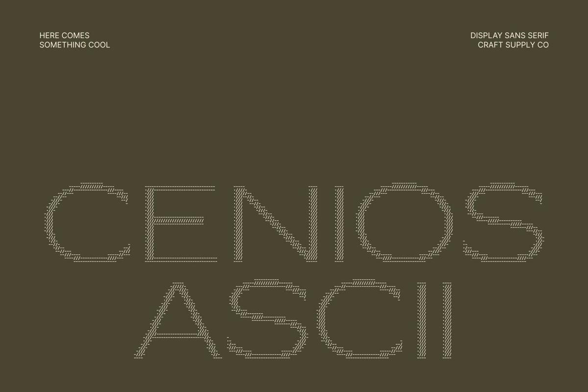 Cenios Ascii Font - Free Download