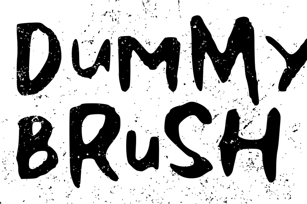 Dummy Brush Font Joe Letter FontSpace