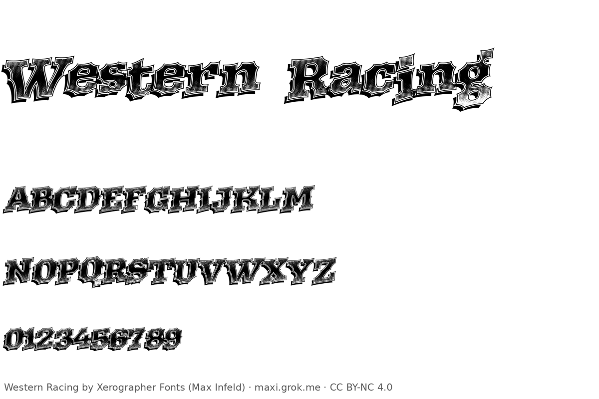 Western Racing Font - Free Download