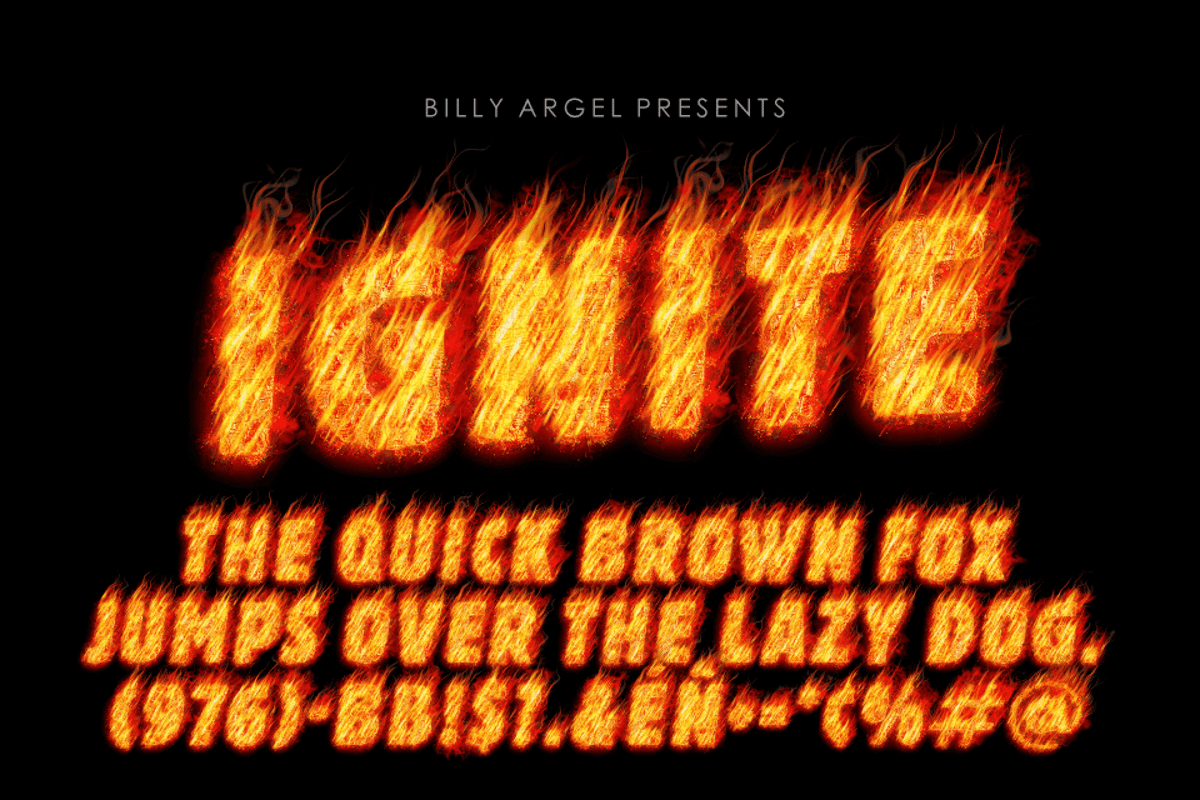 Ignite Type Font Billy Argel Fonts Fontspace