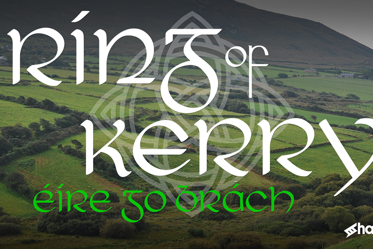 Font lang. Ring of Kerry Virtual Challenge. Ring of Kerry. Score time Rings fonts. Search font by photo.